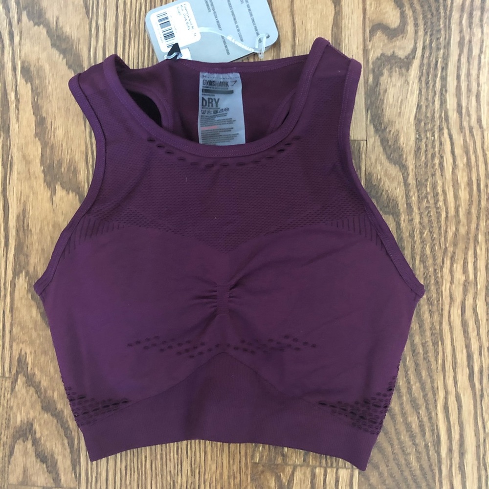 Gymshark Flawless Knit Sports Bra - Dark Ruby